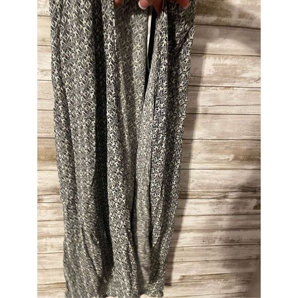 Lulus Black White Long Length Maxi Dress Size Small V Neck Tie - Picture 5 of 9